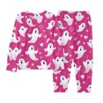thumbnail image 4 of CUZIBR Girls Halloween Pajamas Outfits Sets Colorful Cartoon Ghost Star Cartoon Print Long Sleeve Crew Neck Top Pants Comfortable Casual Loungewear Kids Homewear,I-Hot Pink,8Y, 4 of 4