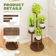 thumbnail image 3 of Bamworld 4 Tier Wood Plant Stand Indoor Corner Plant Shelf for Multiple Potted Plants,Tall Flower Stand for Living Room Bedroom Patio Garden Balcony, 3 of 7
