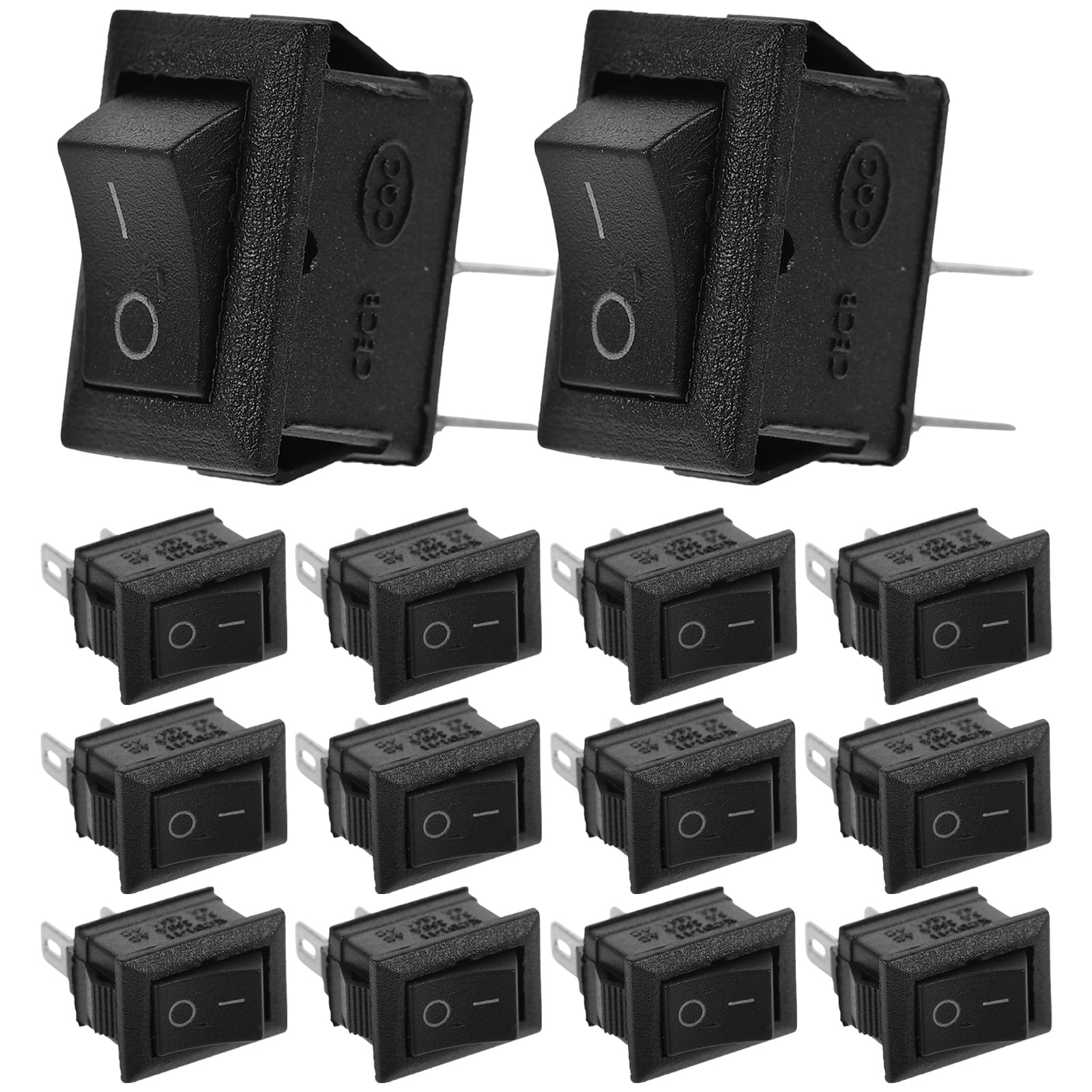 15pcs 15x21mm 2 Pin Spst Onoff Boat Rocker Switch 3a250v 6a125v Snap