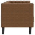 thumbnail image 5 of vidaXL Chesterfield Sofa 3-Seater Brown Faux Suede Leather, 5 of 9
