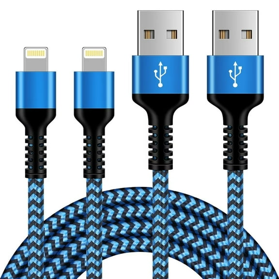 Lightning Cables,Lightning Cable 6ft,Haoano USB A Cables to Lightning Cables 2PACK USB to Lightning Cable 6ft Fast Charger Charging Cable Cords,Blue