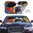 thumbnail image 3 of Lsque Cow Car Windshield Sun Shade | Accordion Folding Style Auto Shade for Car Truck SUV Van | Blocks UV Rays Sun Visor Protector | Medium, 3 of 7