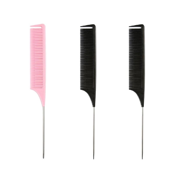 Peine para el cabello nuevo de 3 piezas con papel de aluminio para resaltar la textura