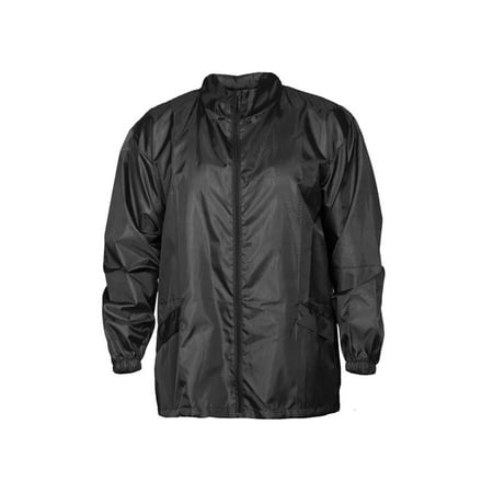 Team Run Jacket (Windbreaker Rain Jacket Hooded - SIZING RUNS SMALL - Full Zip - Adjustable Draw Cord - Packable In Its Own)