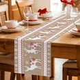 thumbnail image 5 of Christmas Elk Table Runner 120 Inches Long Farmhouse Dress Scarves, Xmas Snowflakes Vintage Brown Geometric Art Dining Tablerunner for Coffee Table/Kitchen Island/Party Décor, 13" x 120", 5 of 8