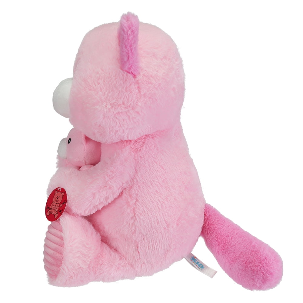 Kid Connection soft animal mama with baby 14''H Cat
