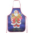 thumbnail image 2 of Kearding Delantal de cocina con temática navideña, adornos navideños, decoración navideña, regalo de Navidad de Año Nuevo 2020, 50cm x 70cm Kits de decoración para fiestas  Papá Noel Kearding HA000271-02B, 2 of 8