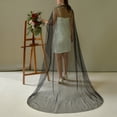 thumbnail image 2 of Pearl Accented Bridal Cape, Long Mesh Arm Cover Wrap, One Size, 2 of 7