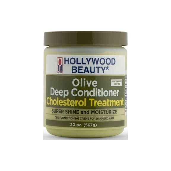 Hollywood Beauty Olive Oil Deep Conditioner Cholesterol Treatment for Damaged Hair, 20 oz