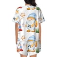 thumbnail image 6 of Daiia Gnome Camping Fishing Pattern Womens Pajama Sets Short Sleeve Pajamas for Women Sets Soft Lounge Sets Casual Round Neck Sleepwear PJS-Large, 6 of 7