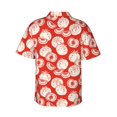 thumbnail image 3 of Uemuo Tomatoes Printed Regular Fit Short Sleeve Casual Hawaiian Shirt for Men,Aloha shirt,Tropical shirt,Floral print shirt,Vacation Beach shirt-3X-Large, 3 of 9