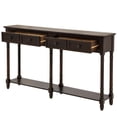 thumbnail image 6 of 58" Console Table,Retro Entryway Table with 2 Drawers and Bottom Shelf,Narrow Sofa Table Entrance Table for Entryway,Hallway,Living Room,Office, 6 of 7