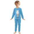 thumbnail image 6 of FORMRS Long Sleeve Top and Pants Pajama Set for Niños 2-Piece Sleepwear, Sizes 18M-8Y, Ice Cream Cat, 6 of 6