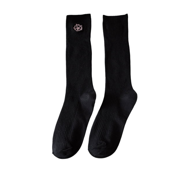 Guardurnaity 1 par de calcetines de punto de estilo japonés para niña, calcetines transpirables universales de temporada, calcetín bonito, calzado, falda, Medias negro tipo 3 Guardurnaity AP013354-05