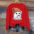 thumbnail image 5 of Enjoytime Halloween Oversized Sweatshirt for Women Casual Pullover Crew Neck Sweatshirts Fall Cute Ghost Graphic Long Sleeve Tops, 5 of 5