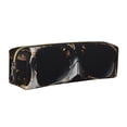 thumbnail image 1 of Balery Gold Pattern Black Skull Estuche de Lápices de Cuero Impreso, Estuche para Suministros de Arte, Estuche de Lápices con Cremallera, Estuche de Almacenamiento de Papelería, 1 of 7