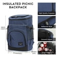 thumbnail image 5 of AUXDIQ 30L Cool Bag Rucksack Insulated BackpackThermal Leakproof Cooler Backpack Picnic Bag Cooler Bag Large Capacity for Men Women to Picnic, Camping, Work, Beach Blue, 5 of 6