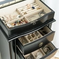 thumbnail image 4 of Hives and Honey Nora Traditional Jewelry Armoire with Locking Compartment and Ample Storage, Black, 4 of 8