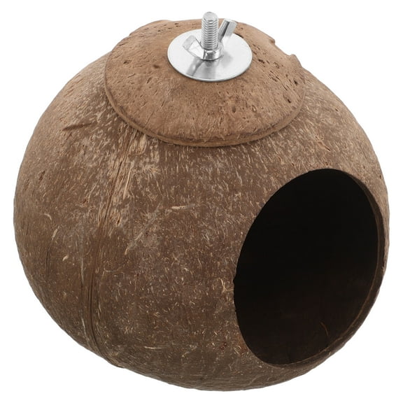 ELAYARD Large Coconut Bird Nest for Lovebirds Natural Habitat 1Set