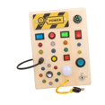 thumbnail image 2 of Lipstore Wooden Busy Board with LED Light Early Learning Educational Toy Development Toy B, 2 of 8