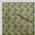 thumbnail image 3 of oneOone Cotton Poplin Olive Green Fabric Florals Fabric For Sewing Printed Craft Fabric By The Yard 42 Inch Wide, 3 of 4