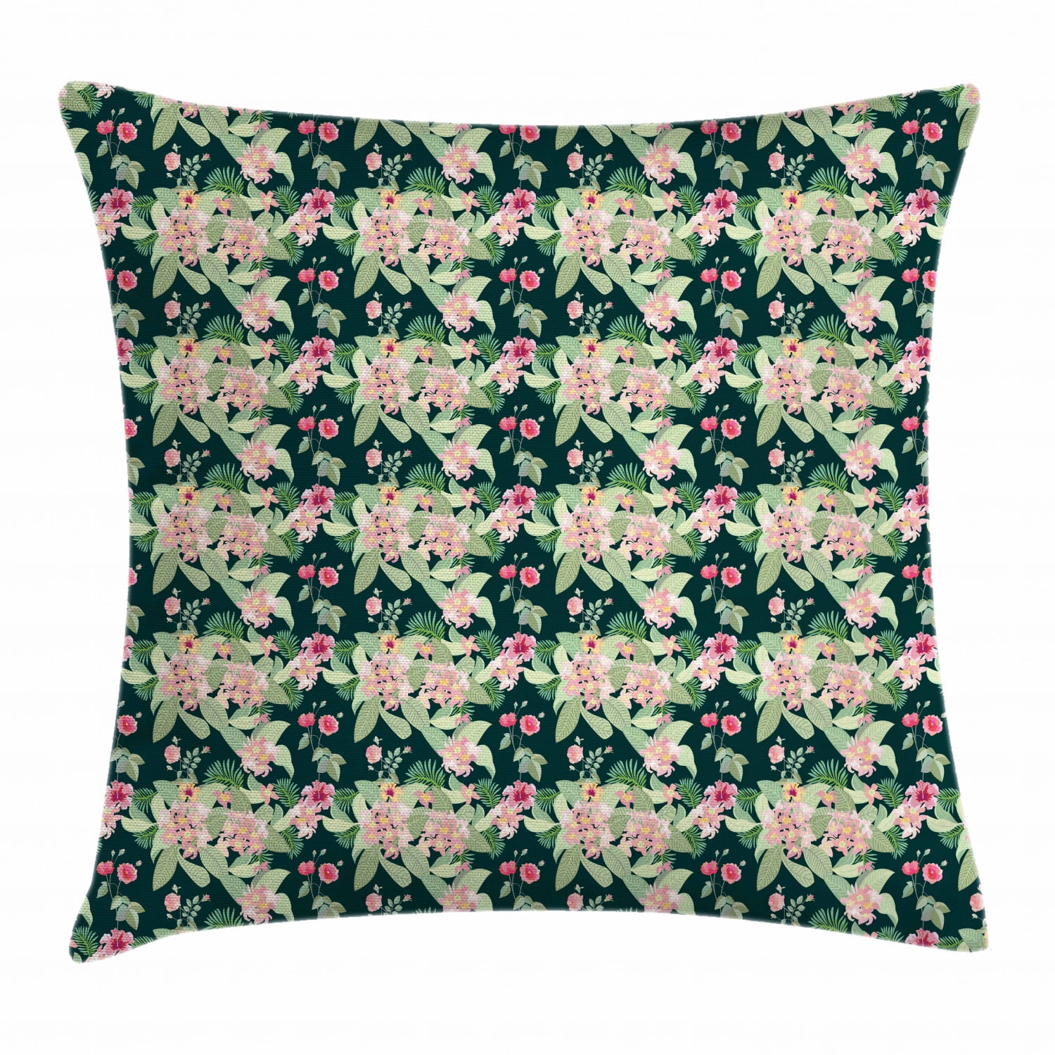 Magnolia Throw Pillow Cushion Cover, Botanical Garden Art Design with