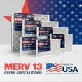 thumbnail image 3 of BNX 16x25x1 MERV 13 Air Filter 3 Pack - MADE IN USA - Electrostatic Pleated Air Conditioner HVAC AC Furnace Filters - Removes Pollen, Mold, Bacteria, Smoke, 3 of 9