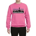 thumbnail image 2 of Wild Bobby Cheerleader Silhouette Girl Sports Unisex Crewneck Graphic Sweatshirt, Neon Pink, X-Large, 2 of 5