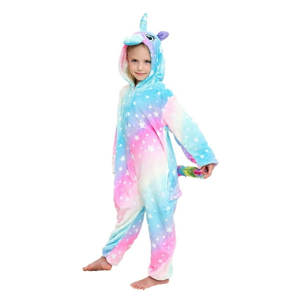 Uderui Pijamas de Unicornio para niños, Disfraz de Cosplay de una Pieza, Ropa de Dormir de Animales para niñas y niños