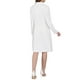 thumbnail image 4 of Vestido Blazer de Tweed para Mujer INSPIRE CHIC con Cuello, Doble Botonadura, Corte A, Vestidos Formales de Trabajo, L Blanco, 4 of 5