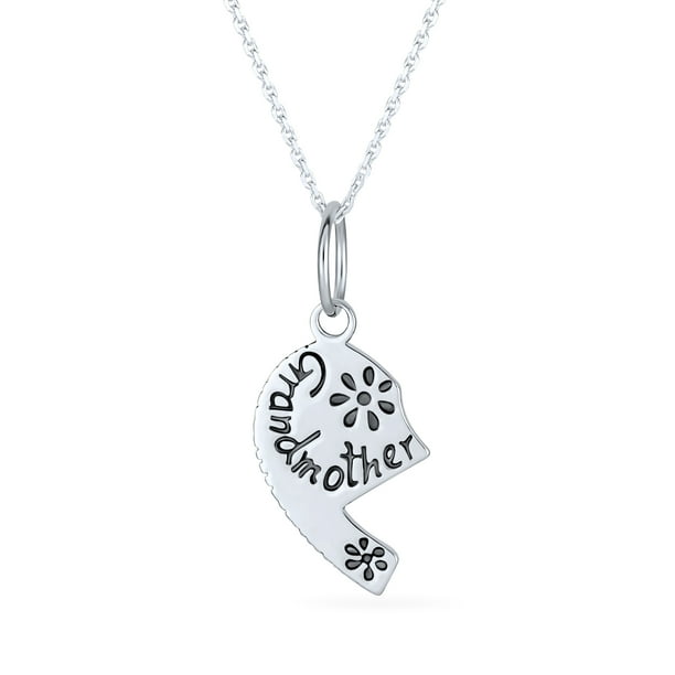 Split Heart Break Apart Puzzle Gift Engrave Word Grandmother
