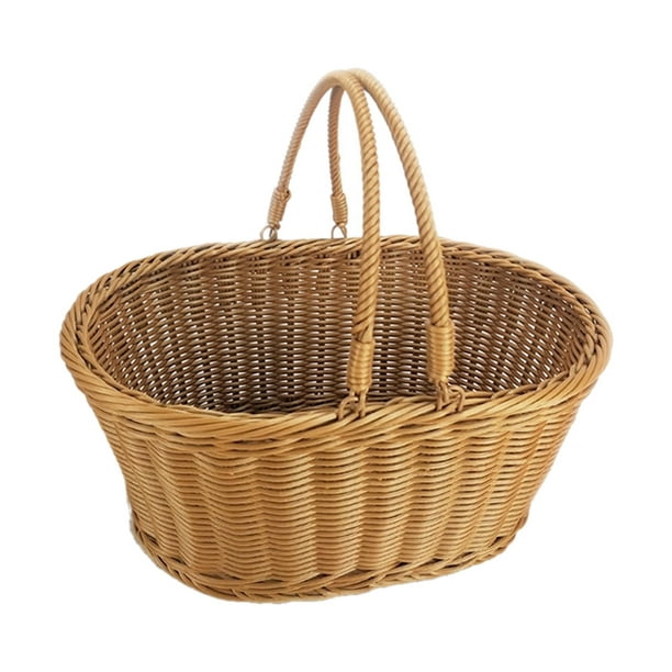 Picnic Basket torage Basket with Handle for Living Room Beach S 