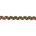 thumbnail image 1 of 1/4" Metallic Scroll Braid Gimp Trimming -12 Yards! - Color: Red/Kelly/Gold, 1 of 2