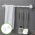 thumbnail image 3 of Yonrjhukm Rotating Circular Hook Curtain Rod Support, Damage-Free Adhesive Bracket for Shower Curtains, Towels, and Utensils, Easy Installation, Space-Saving Design, 3 of 6