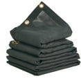 thumbnail image 3 of KFFKFF Mesh Tarp for Dump Trucks, 8x18 ft, PVC Black Durable Cover, 5.5" 18oz Dual Pocket, Brass Eyelets, Strong Double Stitch Webbing for Manual/Electric Systems, 3 of 9