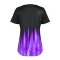 thumbnail image 5 of Enwejyy Women Gradient Print Summer Short Sleeve V-Neck Criss Cross Blouse Tunic T-Shirt Top, 5 of 5