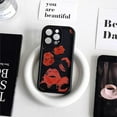 thumbnail image 2 of Sexy Girl Red Lips Kiss Silicone Case for iPhone Compatible with iPhone 12 Pro Max, Black, 2 of 8