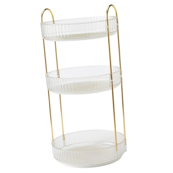 360 degree Rotating Makeup Organizer Turntable Organizer, Storage Rack, Large Capacity Revolving Organizer for Dresser Bedroom Living Room Cabinet Clear