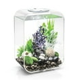 thumbnail image 1 of biOrb Life 15 Acrylic 4-Gallon Aquarium with White LED Lights Modern Compact Tank for Tabletop or Desktop Display, Transparent, 1 of 4