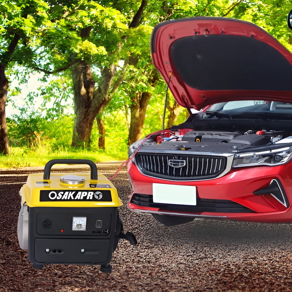 Portable Outdoor Generator, Low Noise Gas Powered Generator for Home Use, 71CC 2-Stroke Engine, 800-Watt Rated Power, EPA Compliant, Perfect for Home Use-Yellow