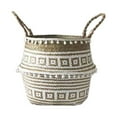 thumbnail image 1 of Nordic Woven Basket Plant Rattan Box Sundries Organizer Desktop Container Holder, 1 of 9