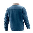 thumbnail image 3 of Vedolay Men Jackets for Winter Button Down Cardigan Open Front Soft Blazer Jackets Coat Clothes Dark Blue,XL, 3 of 4