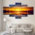 thumbnail image 3 of Pintura de inyección de tinta de alta definición cinco hechizos mar atardecer paisaje pintura al óleo arte de la pared decoración de la lona del hogar pintura core-20*30*2 20*40*2 20*50*1, 3 of 9