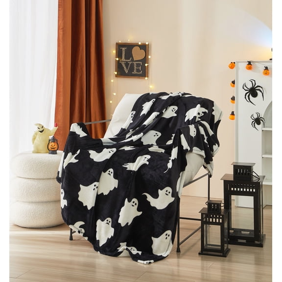 Way To Celebrate Ghost Throw Blanket, 50 in x 60 in