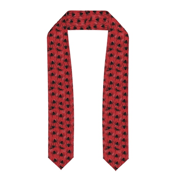 Logiee Spider Print Unisex Adult Graduation Stole Shawl 72" Long for Academic Commencements Shawl-Flattened