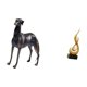 thumbnail image 5 of Estatua de perro de resina,Estatua de perro de resina con forma de animal,Escultura coleccionable para escritorio,decoración del hogar,Escultura abstracta de fuego,Estatua de arte, 5 of 8