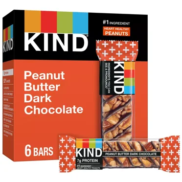 2x-KIND Bars Peanut Butter Dark Chocolate Gluten Free Snacks - 6ct