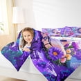 thumbnail image 3 of Erosebridal Kawaii Japanese Girl 7-Piece Bedding Comforter Set,Colorful Flower Blossom King Bedding Sets For Kids,Reversible, 3 of 7