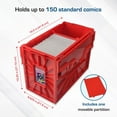thumbnail image 2 of 1 BCW Red Plastic Short Comic Book Bin, 2 of 5