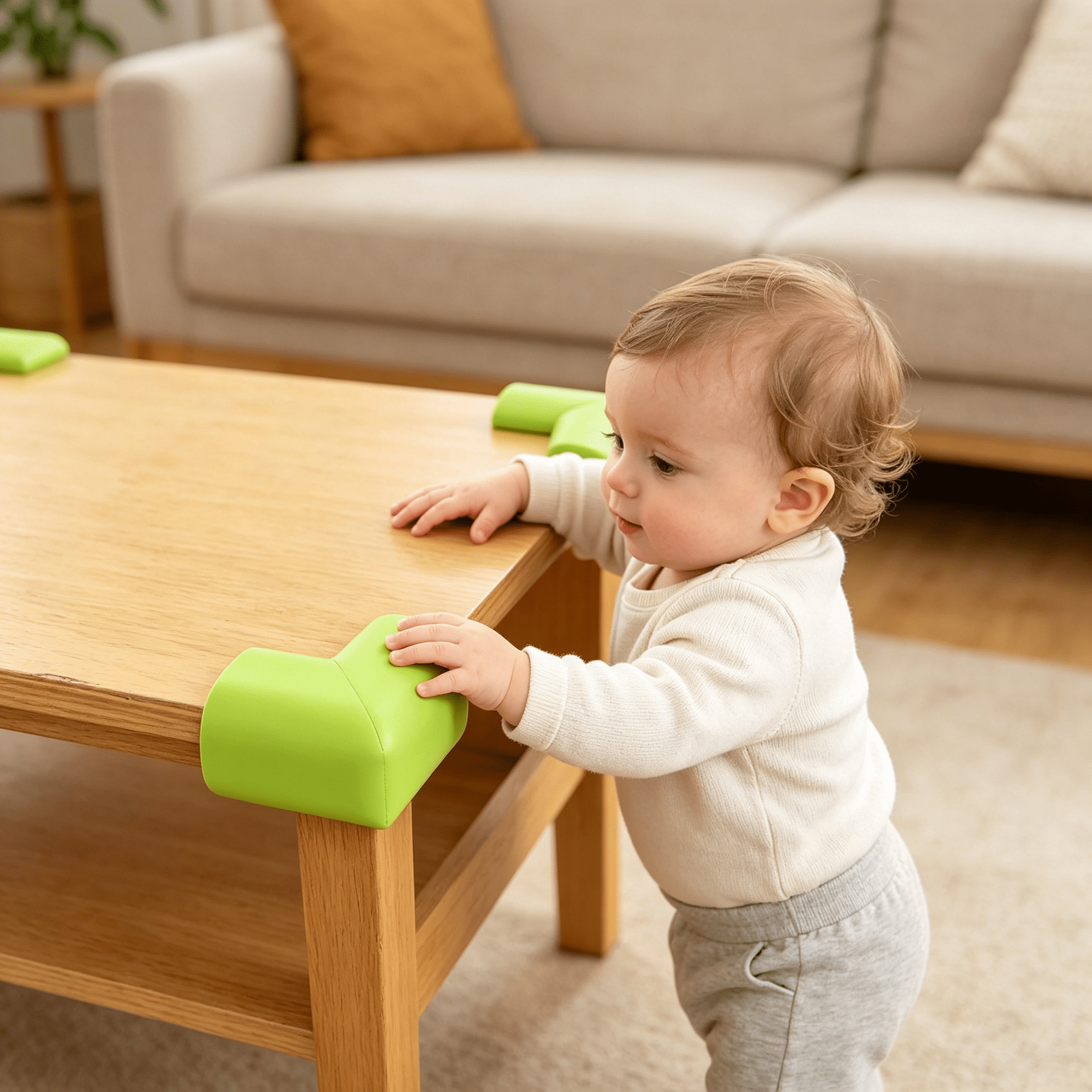 ZHZFKQ 2026 New 8Pcs Corner Protector Baby,Soft Eva Impact Buffer Corner Protectors,L Shaped Full Corner Guard Eco Friendly Simple to Clean Baby Proof Corners and Edges,Green